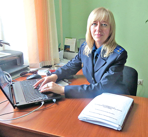 Следователь по ОВД УСК по Могилевской области подполковик юстиции Елена Горчак